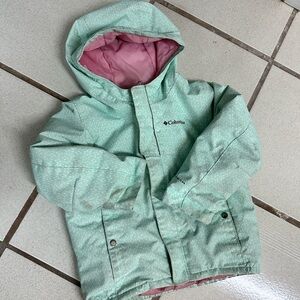 Columbia Light Green Kids winter with Pink Lining